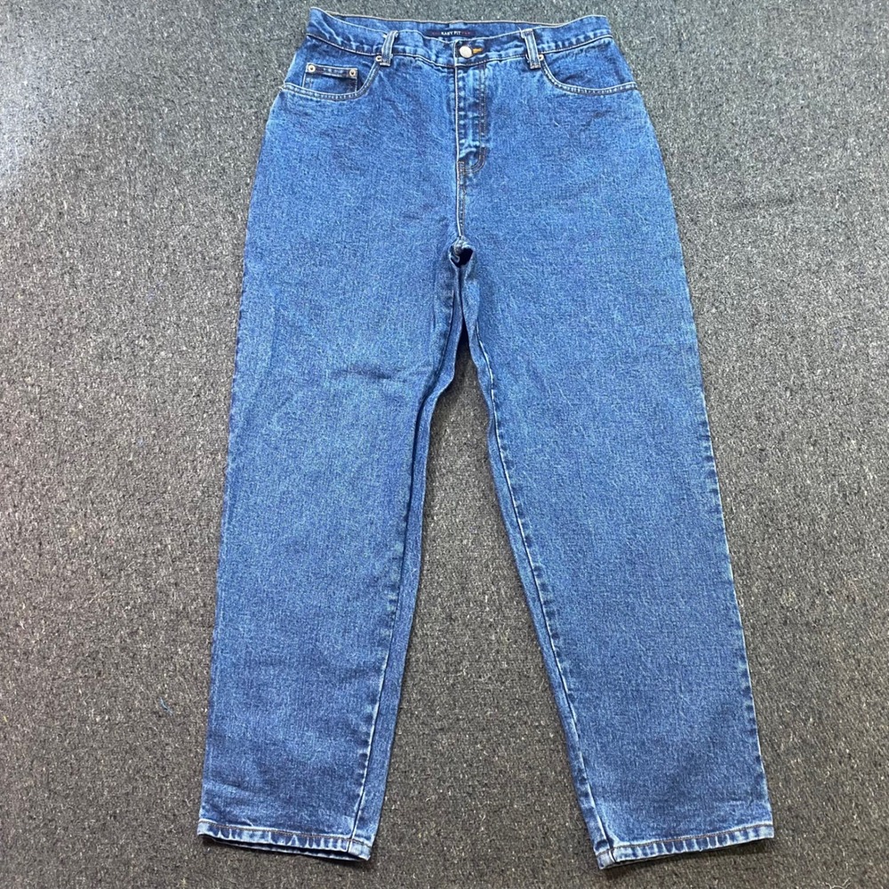 Bill Blass Jeans Sz 12 Womens Blue Vintage 90s High Waist Easy Fit Straight Leg